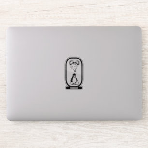 Adesivo cartouche hieróglifo do Linux GNU