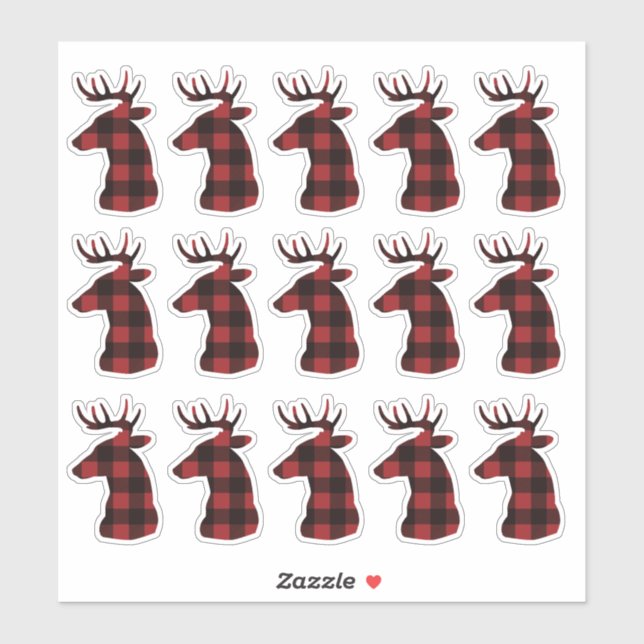 Adesivo Cartuchos Decais Com Reboques De Xadrez Vermelha 1 (Folha)