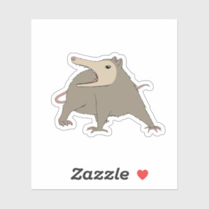 Adesivo Cartum De Grita Possum Cute