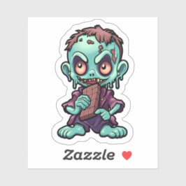 Adesivo Cartum Zombie Cute Psychofriends das Halloween
