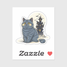 Adesivo Casa Branca Assombrada - Halloween de Shorthair Br