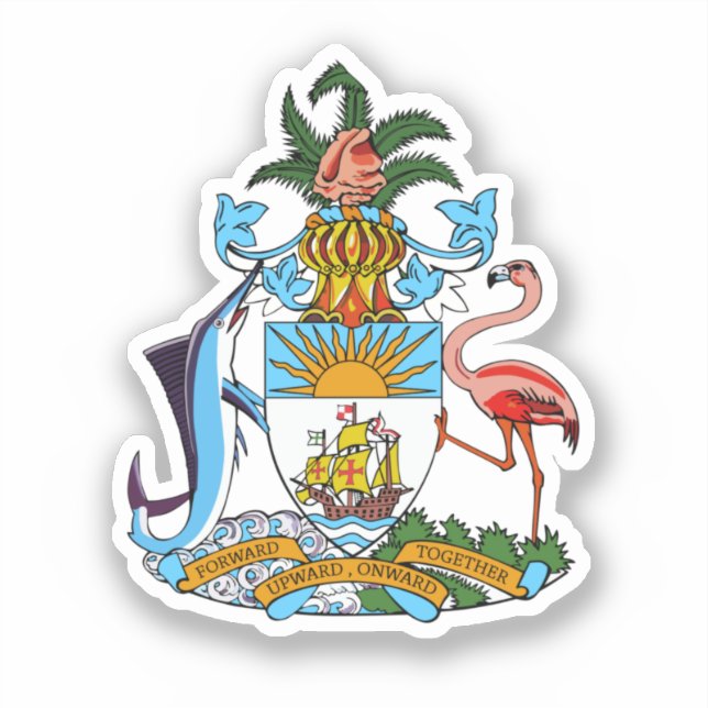 Adesivo Casaco de armas - Baamas (Frente)