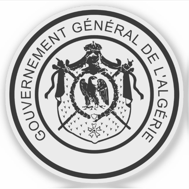 Adesivo Casaco de armas da Argélia francesa (Império segun (Frente)