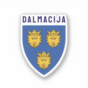 Adesivo Casaco de Armas da Dalmácia, Croácia