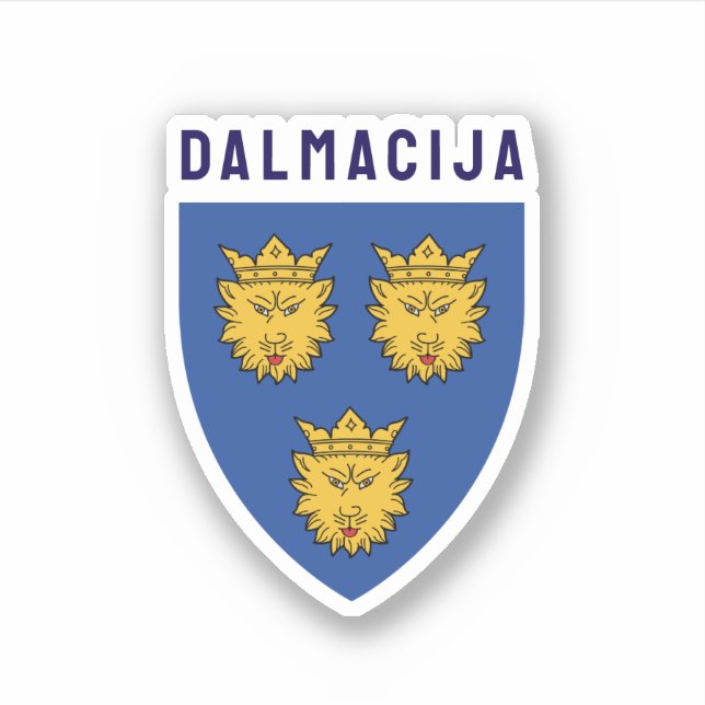 Adesivo Casaco de Armas da Dalmácia, Croácia (Frente)