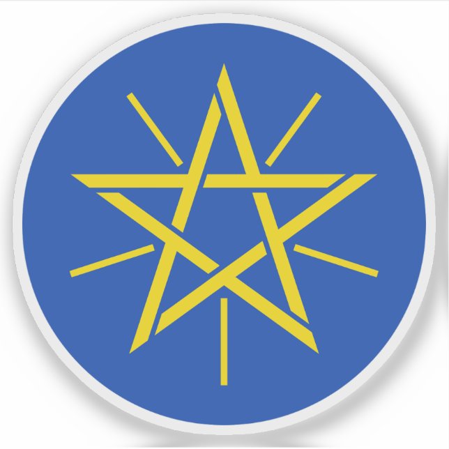 Adesivo Casaco de armas da Etiópia (Frente)