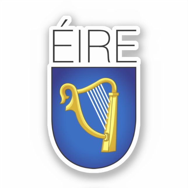 Adesivo Casaco de Armas da Irlanda (Frente)