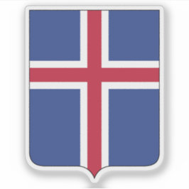 Adesivo Casaco de armas da Islândia (apenas escudo)