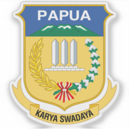 Adesivo Casaco de armas da província da Papua, Indonésia
