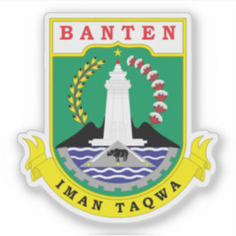 Adesivo Casaco de armas da província de Banten, Indonésia