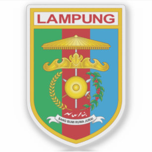 Adesivo Casaco de armas da província de Lampung, Indonésia