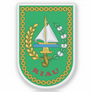 Adesivo Casaco de armas da província de Riau, Indonésia