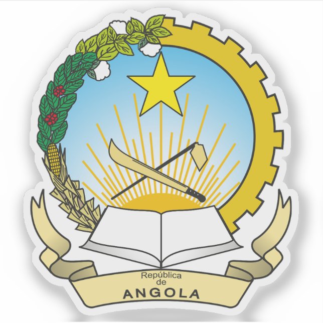 Adesivo Casaco de armas da República de Angola (Frente)