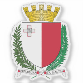 Adesivo Casaco de armas da República de Malta