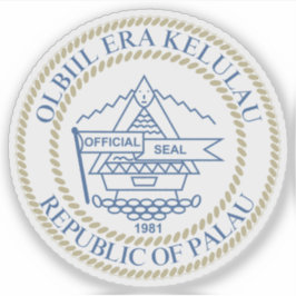 Adesivo Casaco de armas da República de Palau