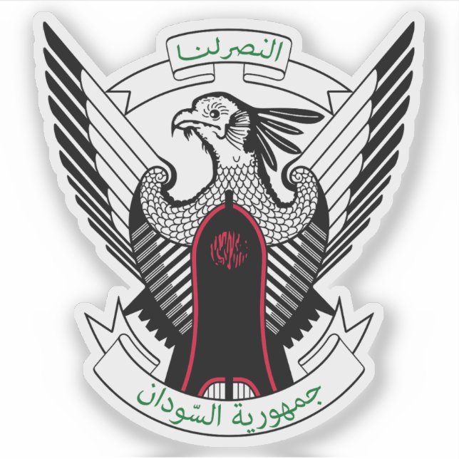 Adesivo Casaco de armas da República do Sudão (Frente)