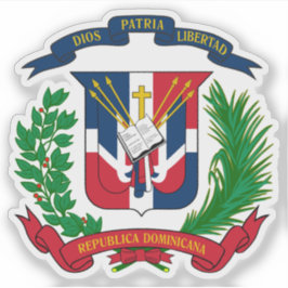 Adesivo Casaco de armas da República Dominicana