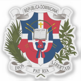 Adesivo Casaco de armas da República Dominicana (1860)