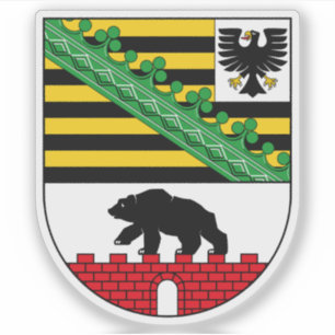 Adesivo Casaco de armas da Saxónia-Anhalt (Sachsen-Anhalt)