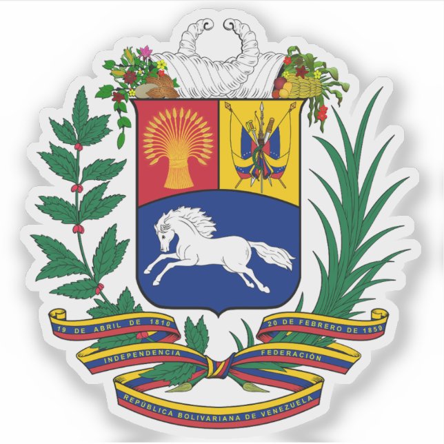 Adesivo Casaco de armas da Venezuela (Frente)