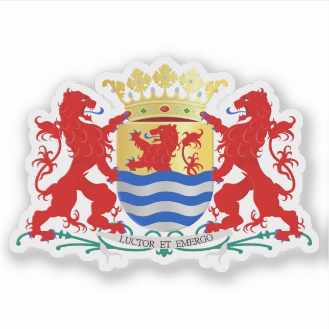 Adesivo Casaco de armas da Zelândia, Países Baixos (Frente)