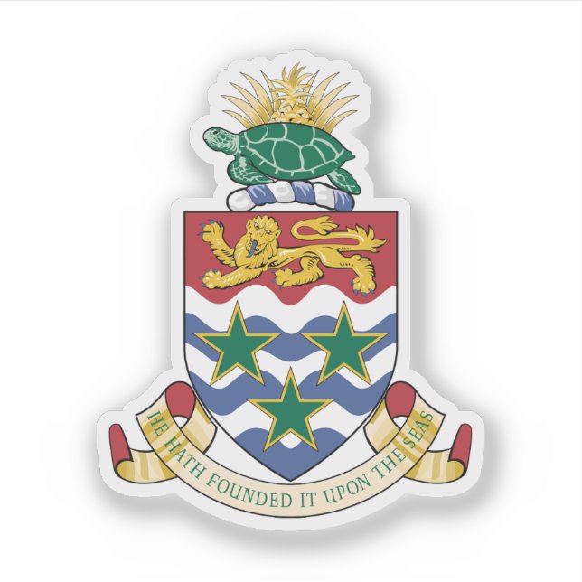 Adesivo Casaco de armas das Ilhas Cayman (Frente)