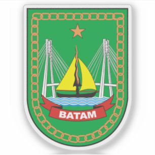 Adesivo Casaco de armas de Batam, Indonésia