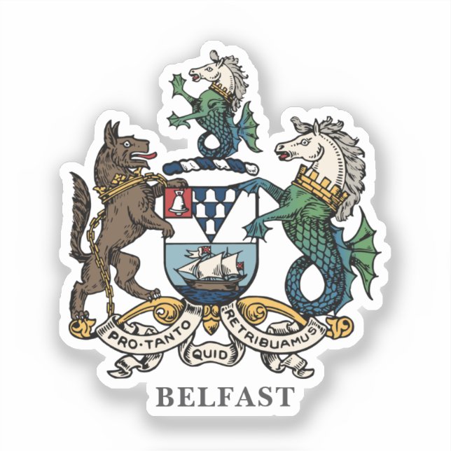 Adesivo Casaco de Armas de Belfast (Frente)
