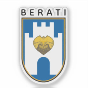 Adesivo Casaco de Armas de Berat, Albânia