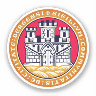 Adesivo Casaco de Armas de Bergen, Noruega