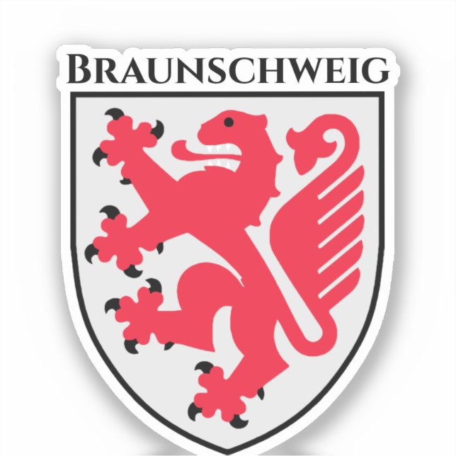 Adesivo Casaco de Armas de Braunschweig, Alemanha (Frente)