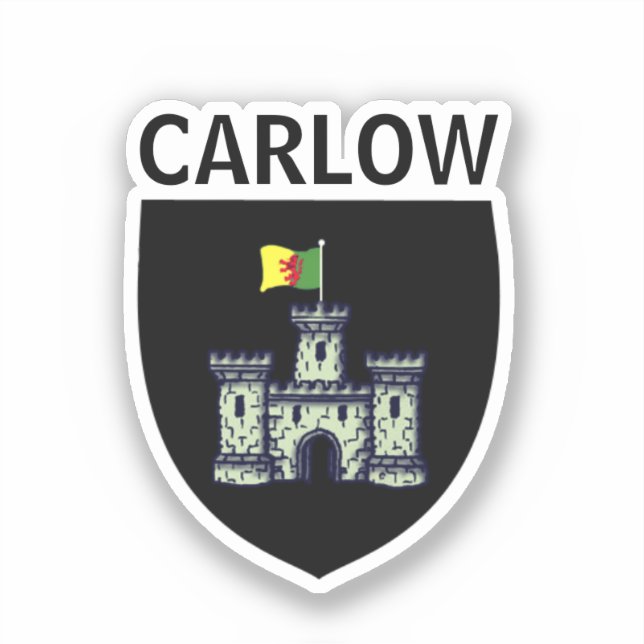 Adesivo Casaco de Armas de Carlow (cidade), República da I (Frente)