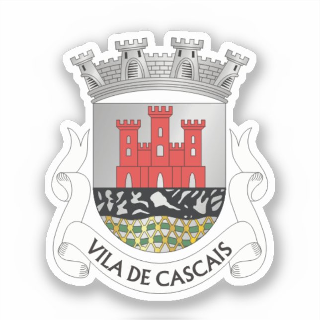 Adesivo Casaco de Armas de Cascais, Portugal (Frente)