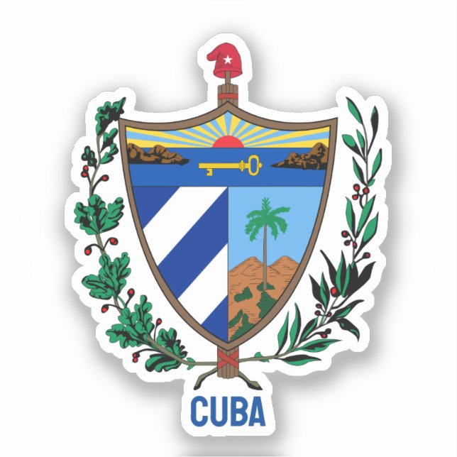 Adesivo Casaco de armas de Cuba (Frente)