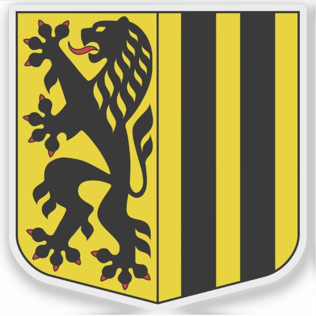 Adesivo Casaco de armas de Dresden, Alemanha (Frente)