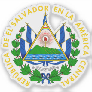 Adesivo Casaco de armas de El Salvador
