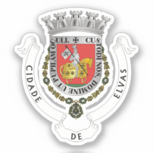 Adesivo Casaco de Armas de Elvas, Portugal
