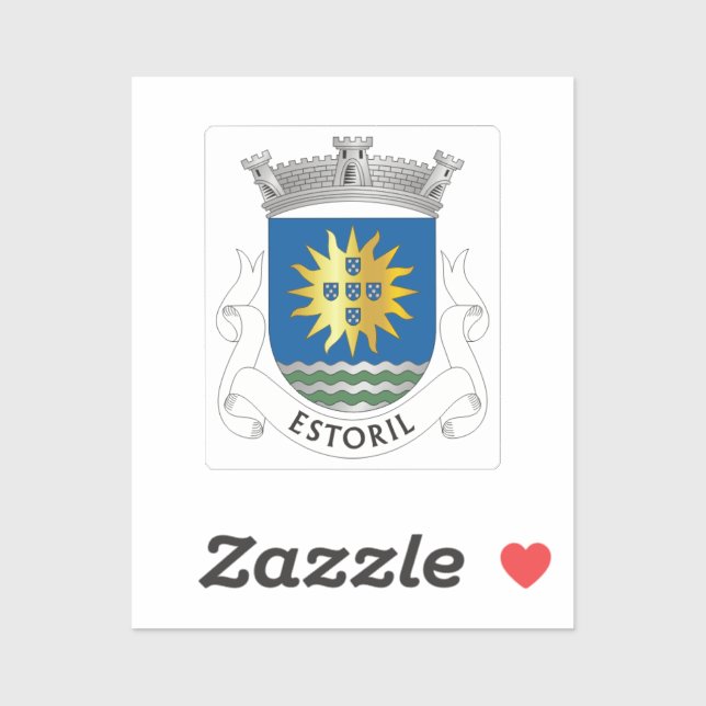 Adesivo Casaco de Armas de Estoril, Portugal (Folha)