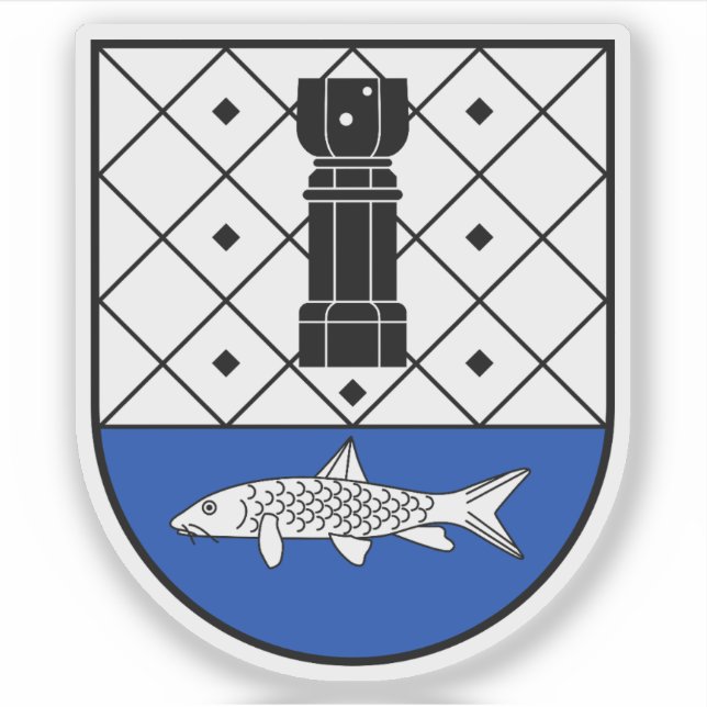 Adesivo Casaco de armas de Feldbach, Styria, Áustria (Frente)