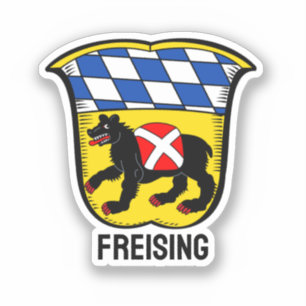 Adesivo Casaco de Armas de Freising, Alemanha