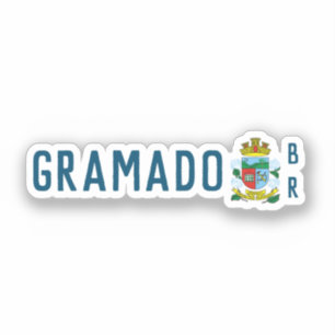 Adesivo Casaco de Armas de Gramado, Rio Grande do Sul (BR)
