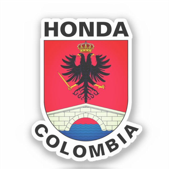Adesivo Casaco de Armas de Honda (Tolima), Colômbia Classi (Frente)
