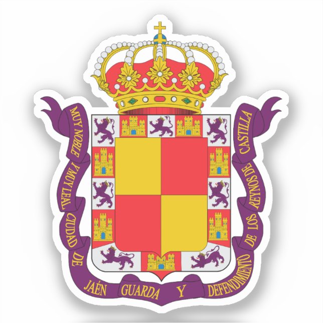 Adesivo Casaco de Armas de Jaén, Espanha (Frente)