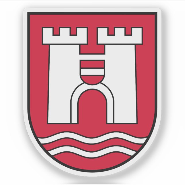 Adesivo Casaco de armas de Linz, Áustria (Frente)