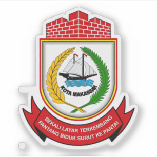 Adesivo Casaco de armas de Makassar, Indonésia