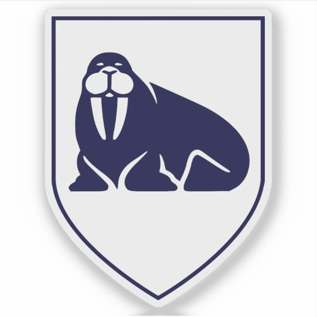 Adesivo Casaco de armas de Sandgerði, Islândia (Frente)