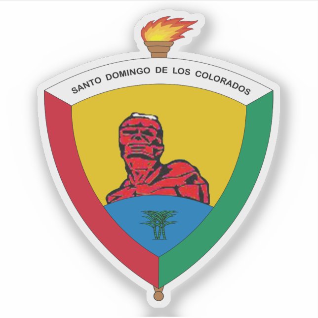 Adesivo Casaco de armas de Santo Domingo, Equador (Frente)