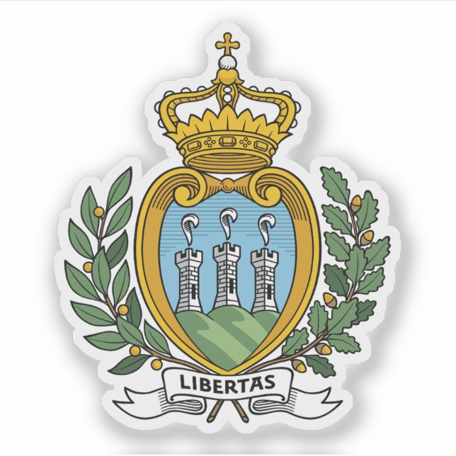 Adesivo Casaco de armas de São Marino (Frente)
