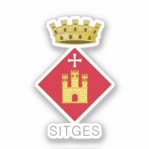 Adesivo Casaco de armas de Sitges, Catalunha (ESP)