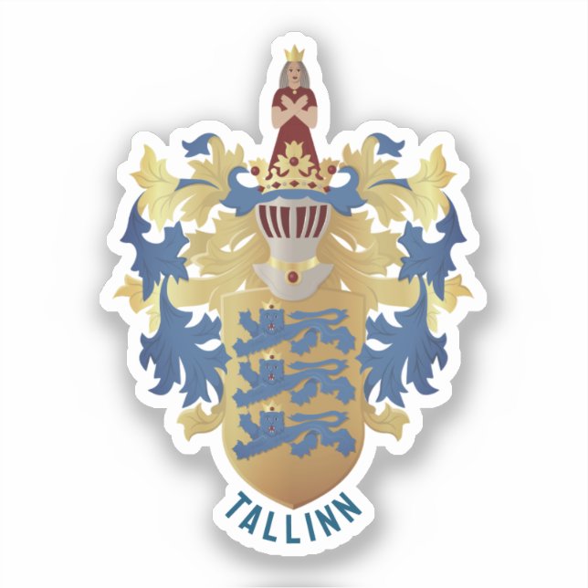 Adesivo Casaco de Armas de Tallinn - ESTÔNIA (Frente)